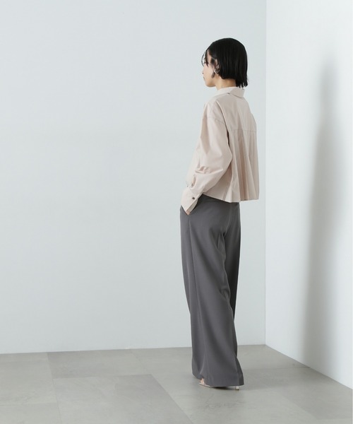 N.（N. Natural Beauty Basic）（エヌエヌナチュラルビューティーベーシック）の「スラックスワイドパンツ（スラックス・レディース・イエロー/ブラウン/グレー・SMALL/MEDIUM）」の7枚目の写真