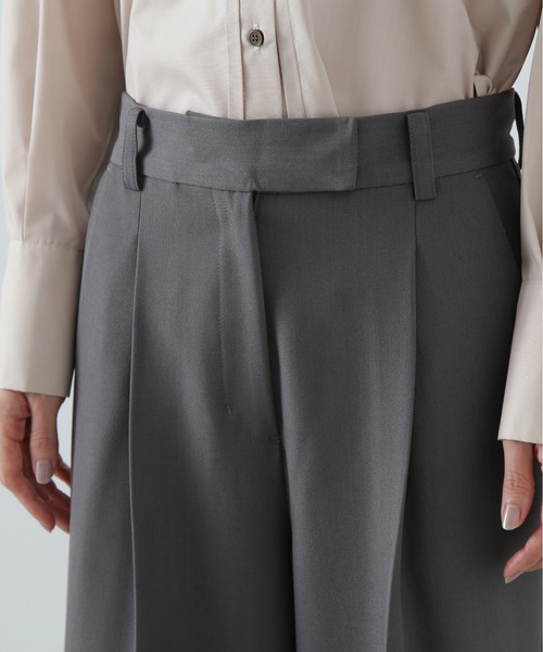 N.（N. Natural Beauty Basic）（エヌエヌナチュラルビューティーベーシック）の「スラックスワイドパンツ（スラックス・レディース・イエロー/ブラウン/グレー・SMALL/MEDIUM）」の16枚目の写真