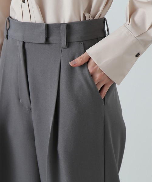 N.（N. Natural Beauty Basic）（エヌエヌナチュラルビューティーベーシック）の「スラックスワイドパンツ（スラックス・レディース・イエロー/ブラウン/グレー・SMALL/MEDIUM）」の18枚目の写真