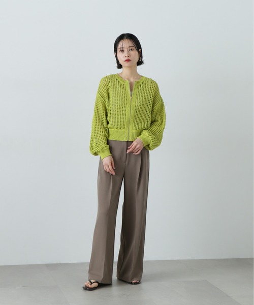 N.（N. Natural Beauty Basic）（エヌエヌナチュラルビューティーベーシック）の「スラックスワイドパンツ（スラックス・レディース・イエロー/ブラウン/グレー・SMALL/MEDIUM）」の22枚目の写真