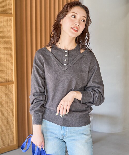 アンサンブル レイヤードタンクニットセット led.tokyo】LAYERED TANK SET/レイヤードタンクセット（タンク