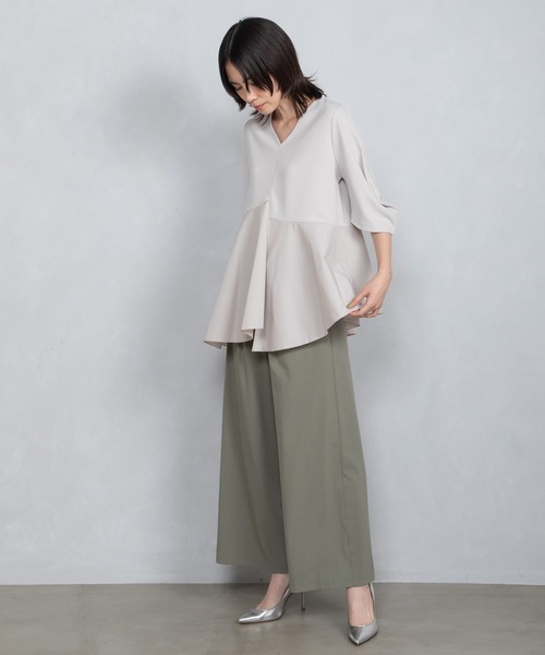 MARECHAL TERRE(マルシャルテル)の「セミワイドギャザーパンツ(その他パンツ・レディース・ブラック/グレー/ライトカーキ/ライトベージュ・SMALL/LARGE/MEDIUM)」の22枚目の写真