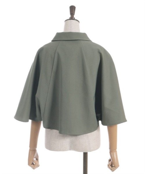 axes femme（アクシーズファム）の「ナポレオンケープジャケット（テーラードジャケット・レディース・グレー/ブラウン/ブラック/カーキ・FREE）」の14枚目の写真