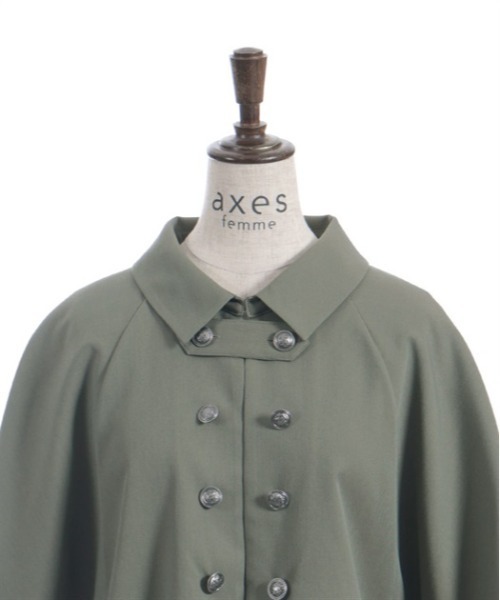axes femme（アクシーズファム）の「ナポレオンケープジャケット（テーラードジャケット・レディース・グレー/ブラウン/ブラック/カーキ・FREE）」の15枚目の写真