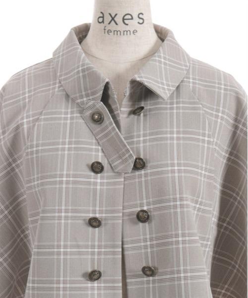 axes femme（アクシーズファム）の「ナポレオンケープジャケット（テーラードジャケット・レディース・グレー/ブラウン/ブラック/カーキ・FREE）」の20枚目の写真