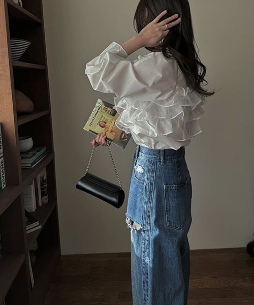 WILLFULLY（ウィルフリー）の「organdy frill layered point gather
