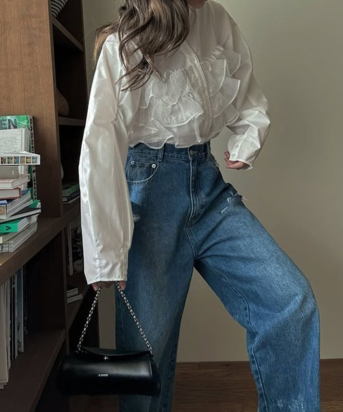 WILLFULLY（ウィルフリー）の「organdy frill layered point gather