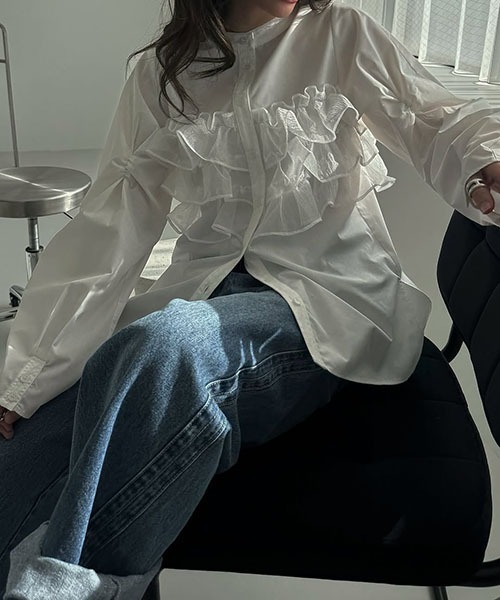 WILLFULLY（ウィルフリー）の「organdy frill layered point gather