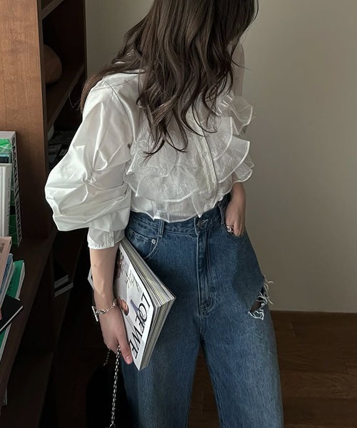 WILLFULLY（ウィルフリー）の「organdy frill layered point gather