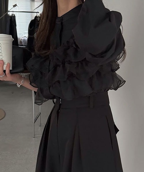 WILLFULLY（ウィルフリー）の「organdy frill layered point gather 
