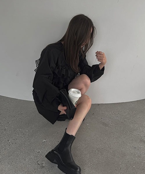 WILLFULLY（ウィルフリー）の「organdy frill layered point gather