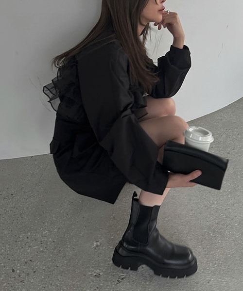 WILLFULLY（ウィルフリー）の「organdy frill layered point gather