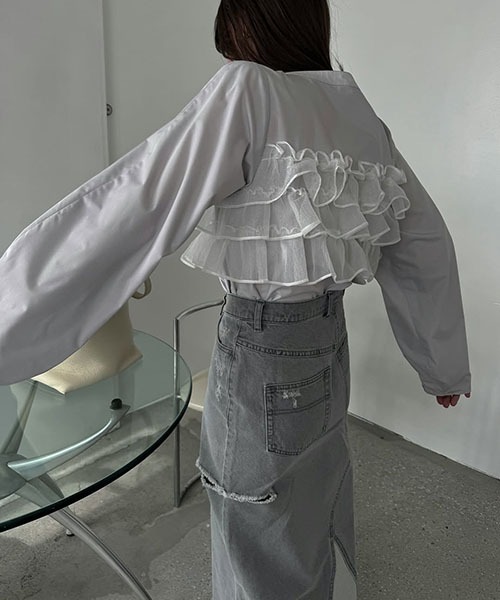 WILLFULLY（ウィルフリー）の「organdy frill layered point gather 