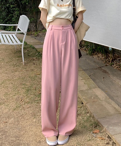 SallyLunn(サリーラン)の「スラックスハイウエストパンツ(スラックス・レディース・ピンク/ホワイト/ブラック・MEDIUM/LARGE)」の3枚目の写真