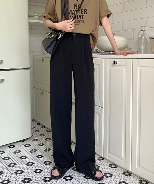 SallyLunn(サリーラン)の「スラックスハイウエストパンツ(スラックス・レディース・ピンク/ホワイト/ブラック・MEDIUM/LARGE)」の2枚目の写真