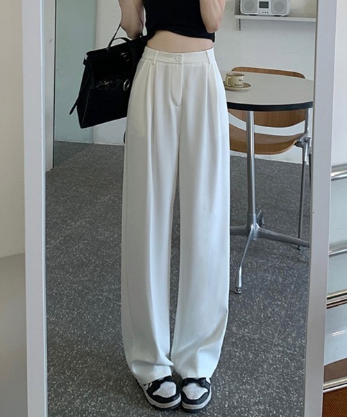 SallyLunn(サリーラン)の「スラックスハイウエストパンツ(スラックス・レディース・ピンク/ホワイト/ブラック・MEDIUM/LARGE)」の4枚目の写真