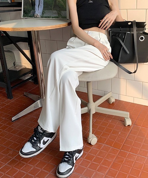 SallyLunn(サリーラン)の「スラックスハイウエストパンツ(スラックス・レディース・ピンク/ホワイト/ブラック・MEDIUM/LARGE)」の5枚目の写真