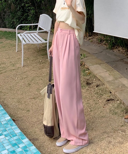 SallyLunn(サリーラン)の「スラックスハイウエストパンツ(スラックス・レディース・ピンク/ホワイト/ブラック・MEDIUM/LARGE)」の11枚目の写真