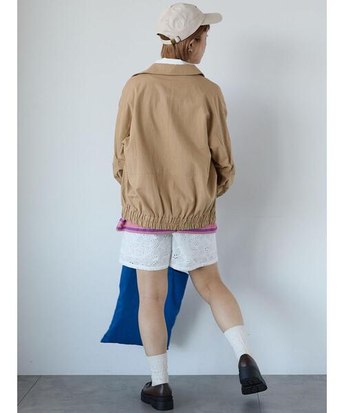 ehka sopo（エヘカソポ）の「ジップアップブルゾン（ブルゾン・レディース・カーキ/キナリ/ベージュ・F）」の10枚目の写真