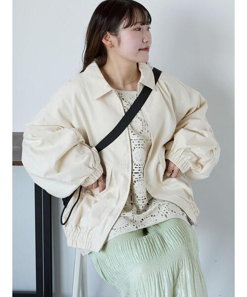 ehka sopo（エヘカソポ）の「ジップアップブルゾン（ブルゾン・レディース・カーキ/キナリ/ベージュ・F）」の13枚目の写真