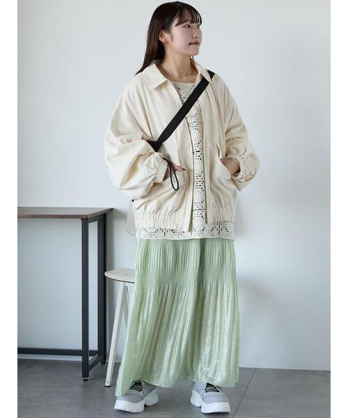 ehka sopo（エヘカソポ）の「ジップアップブルゾン（ブルゾン・レディース・カーキ/キナリ/ベージュ・F）」の16枚目の写真
