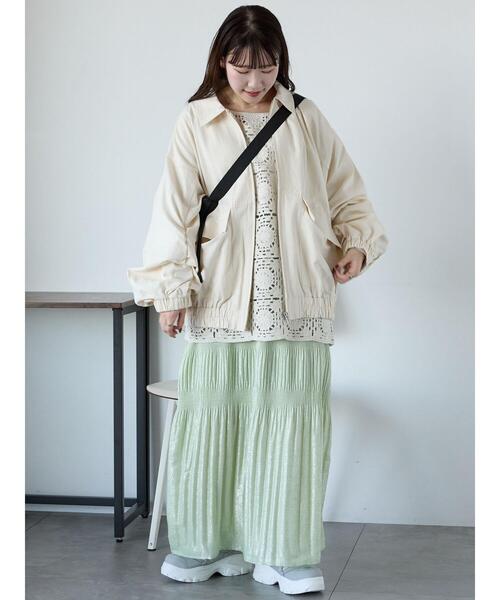 ehka sopo（エヘカソポ）の「ジップアップブルゾン（ブルゾン・レディース・カーキ/キナリ/ベージュ・F）」の17枚目の写真