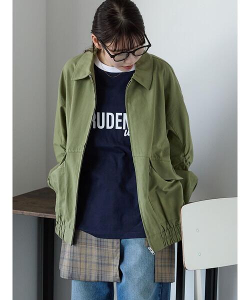 ehka sopo（エヘカソポ）の「ジップアップブルゾン（ブルゾン・レディース・カーキ/キナリ/ベージュ・F）」の21枚目の写真