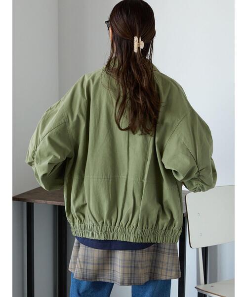 ehka sopo（エヘカソポ）の「ジップアップブルゾン（ブルゾン・レディース・カーキ/キナリ/ベージュ・F）」の22枚目の写真