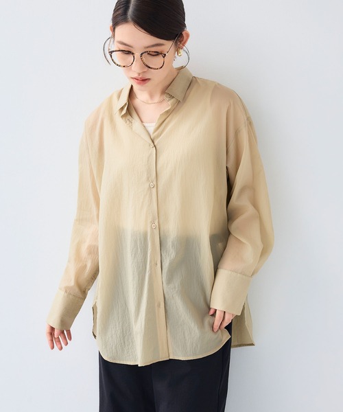 セール】《撥水》サマ美え エアリーシアーシャツ【CF/クロス