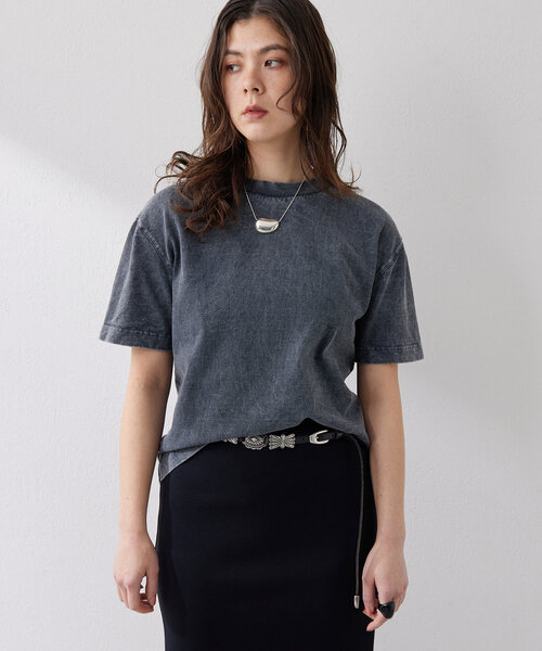 Whim Gazette（ウィムガゼット）の「Sulfur dyeing Tシャツ（Tシャツ/カットソー・レディース・グレー/ブラウン・FREE）」の2枚目の写真