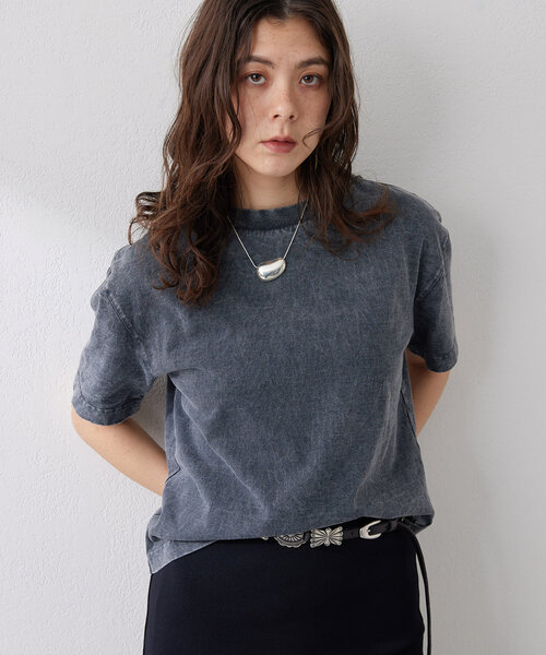 Whim Gazette（ウィムガゼット）の「Sulfur dyeing Tシャツ（Tシャツ/カットソー・レディース・グレー/ブラウン・FREE）」の7枚目の写真