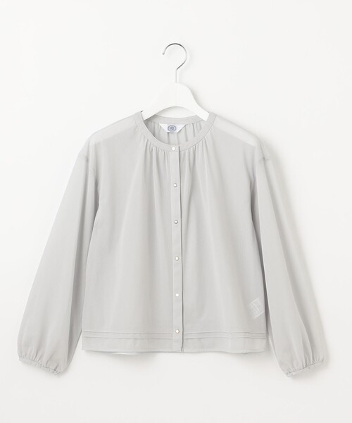 J.PRESS Ladies(J.プレス レディス)の「【洗える】シアー カーディガン(Tシャツ/カットソー・レディース・ライトグレー系/ブラック系/ベージュ系・SMALL)」の7枚目の写真