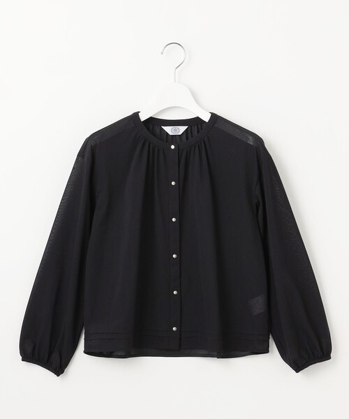 J.PRESS Ladies(J.プレス レディス)の「【洗える】シアー カーディガン(Tシャツ/カットソー・レディース・ライトグレー系/ブラック系/ベージュ系・SMALL)」の8枚目の写真
