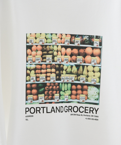 ABAHOUSE（アバハウス）の「【PORTLAND-GROCERY】グラフィックプリント クルーネックスウェット / LE TRIO ABAHOUSE /ユニセックス（スウェット・メンズ・グレー/ネイビー/ホワイト・46/48）」の7枚目の写真