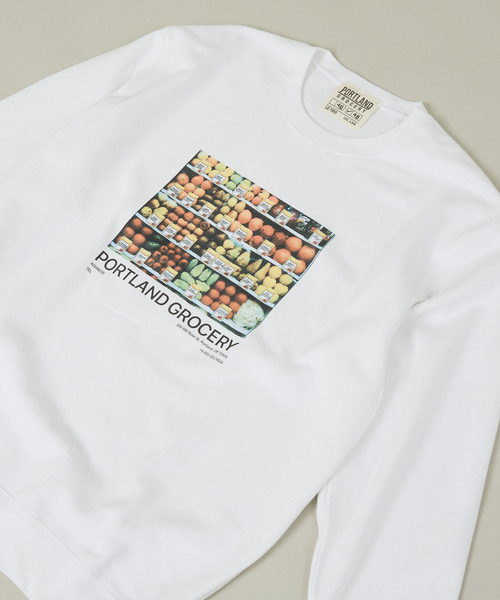 ABAHOUSE（アバハウス）の「【PORTLAND-GROCERY】グラフィックプリント クルーネックスウェット / LE TRIO ABAHOUSE /ユニセックス（スウェット・メンズ・グレー/ネイビー/ホワイト・46/48）」の12枚目の写真