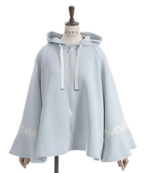 axes femme(アクシーズファム)の「花粉ガードフレア袖ケープ(カーディガン/ボレロ・レディース・ネイビー/キナリ/ミント・FREE)」の20枚目の写真