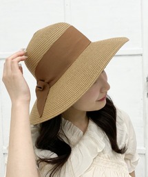 Mejoul（メジュール）の「麦わら リボン ツバ広 ストローハット（ハット）」
