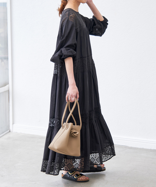 Spick & Span(スピックアンドスパン)の「《追加》HYUレースギャザーワンピース(ワンピース・レディース・ホワイト/ブラック・FREE)」の9枚目の写真