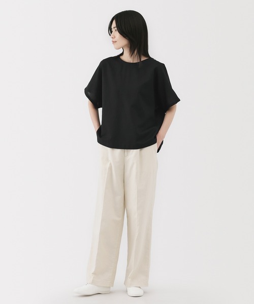 無印良品(ムジルシリョウヒン)の「婦人 ヘンプ コットン 半袖ブラウス(シャツ/ブラウス・レディース・ブルー系/イエロー系/ホワイト/ブラック・S/M/L/XL)」の14枚目の写真