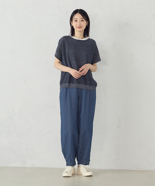 TODAYFUL◆24SS/コットンリネンオーバーニット/FREE/ポリエステル/BLK/12410509 TODAYFUL（トゥデイフル）の「コットンリネンオーバーニット