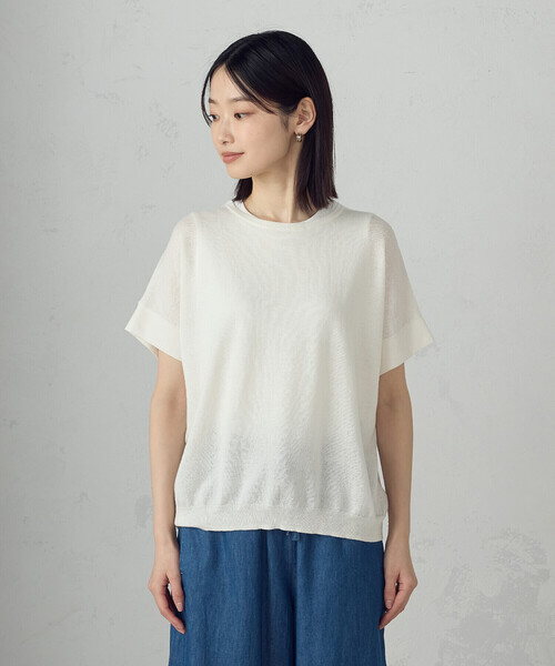 TODAYFUL◆24SS/コットンリネンオーバーニット/FREE/ポリエステル/BLK/12410509 TODAYFUL（トゥデイフル）の「コットンリネンオーバーニット