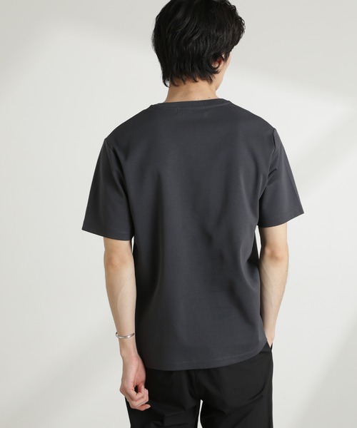 NANO universe（ナノユニバース）の「ダブルスムースVネックTシャツ 半袖（Tシャツ/カットソー・メンズ・ホワイト/カーキ/ブラック/ダークグレー・XL/L/M/S）」の20枚目の写真