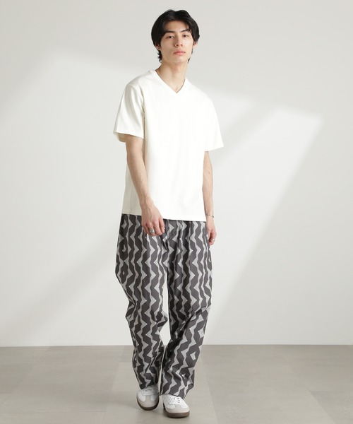 NANO universe（ナノユニバース）の「ダブルスムースVネックTシャツ 半袖（Tシャツ/カットソー・メンズ・ホワイト/カーキ/ブラック/ダークグレー・XL/L/M/S）」の14枚目の写真