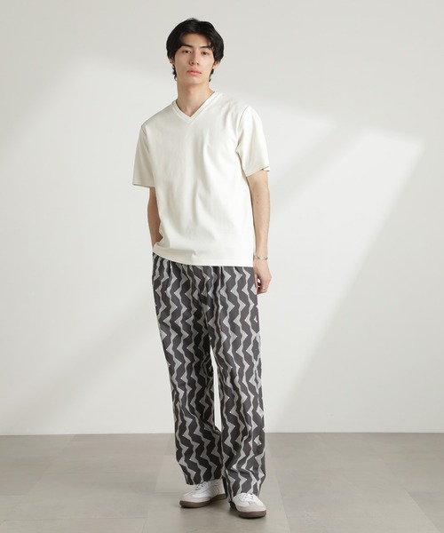 NANO universe（ナノユニバース）の「ダブルスムースVネックTシャツ 半袖（Tシャツ/カットソー・メンズ・ホワイト/カーキ/ブラック/ダークグレー・XL/L/M/S）」の13枚目の写真