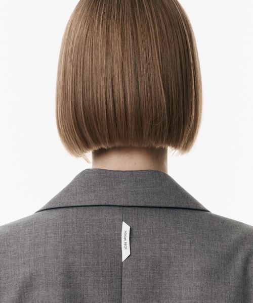 JOSE MOON(ジョゼムーン)の「HEM CUT SUITS JACKET/ヘムカットスーツジャケット(テーラードジャケット・レディース・ブラック/グレー・FREE)」の11枚目の写真