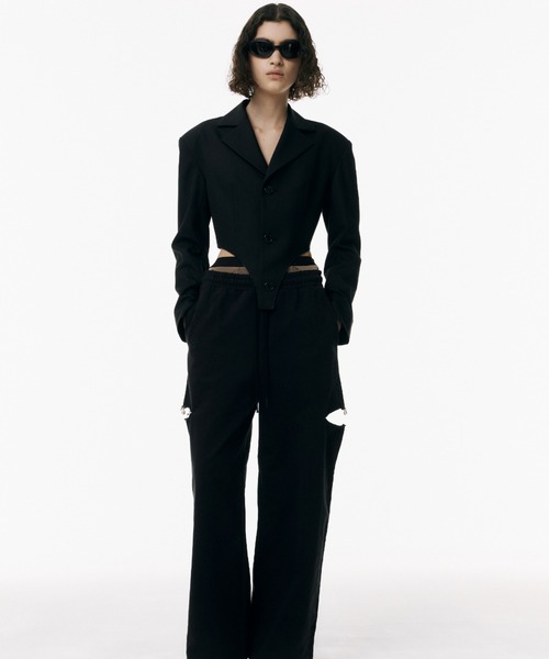 JOSE MOON(ジョゼムーン)の「HEM CUT SUITS JACKET/ヘムカットスーツジャケット(テーラードジャケット・レディース・ブラック/グレー・FREE)」の18枚目の写真