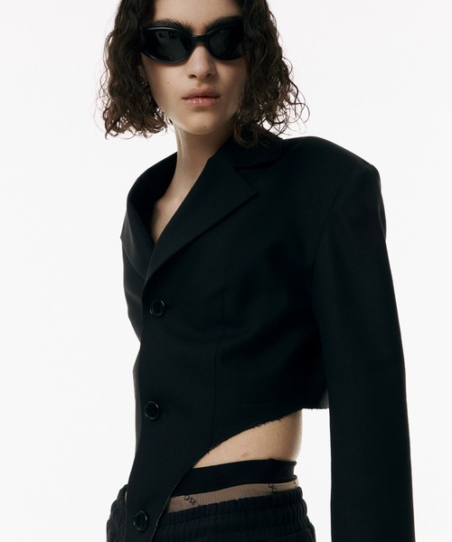 ジャケット・アウター JOSEMOON Hem Cut SUITS Jacket GREY F JOSEMOON Hem Cut SUITS Jacket GREY F