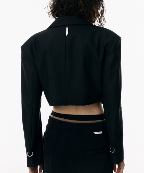 JOSE MOON(ジョゼムーン)の「HEM CUT SUITS JACKET/ヘムカットスーツジャケット(テーラードジャケット・レディース・ブラック/グレー・FREE)」の19枚目の写真