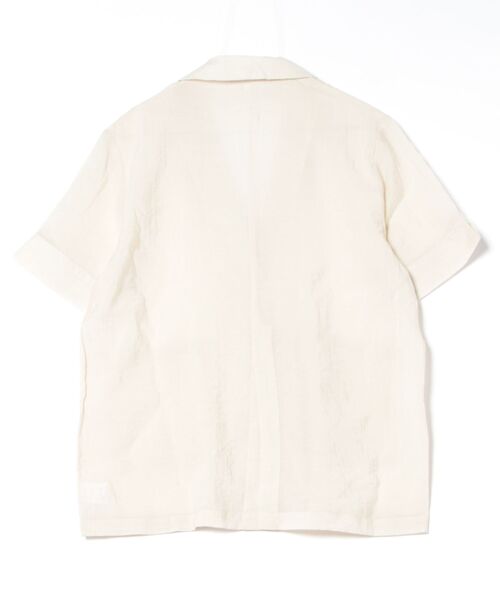 reca（レカ）の「シアー半袖テーラージャケット（テーラードジャケット・レディース・ブラック/アイボリー・M）」の3枚目の写真