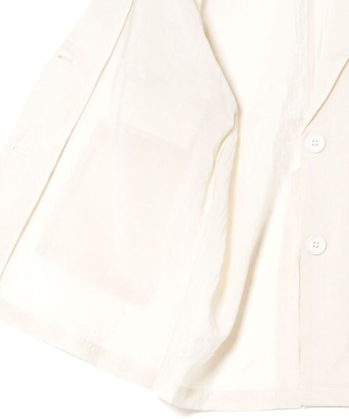 reca（レカ）の「シアー半袖テーラージャケット（テーラードジャケット・レディース・ブラック/アイボリー・M）」の4枚目の写真